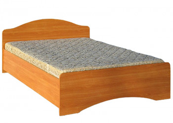 Кровать двойная 1600-1 без матраса (круглые спинки) Вишня Оксфорд в Тогучине - toguchin.mebel54.com | фото