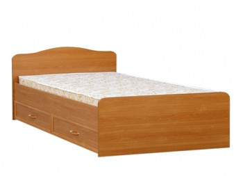 Кровать двойная с ящиками 1400-1 без матраса (круглые спинки) Вишня Оксфорд в Тогучине - toguchin.mebel54.com | фото