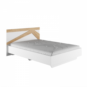 Кровать двухспальная 1,4м Теодора (белый/дуб крафт золотой) в Тогучине - toguchin.mebel54.com | фото