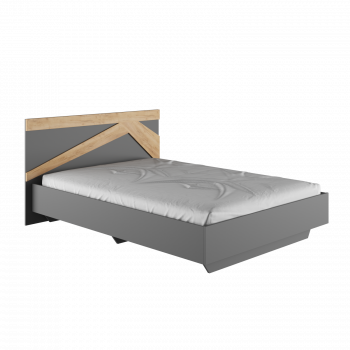 Кровать двухспальная 1,4м Теодора (графит/дуб крафт золотой) в Тогучине - toguchin.mebel54.com | фото