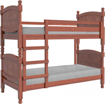 Кровать двухъярусная Валерия из массива сосны 800*1890 Орех в Тогучине - toguchin.mebel54.com | фото