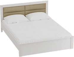 Кровать Элана 1200 с основанием Бодега белая в Тогучине - toguchin.mebel54.com | фото