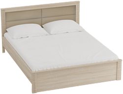 Кровать Элана 1600 с основанием Дуб Сонома в Тогучине - toguchin.mebel54.com | фото