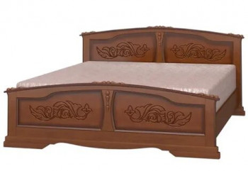 Кровать Елена из массива сосны 1200*2000 Орех в Тогучине - toguchin.mebel54.com | фото