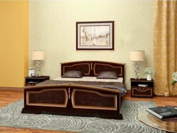 Кровать Елена из массива сосны 1200*2000 Орех в Тогучине - toguchin.mebel54.com | фото
