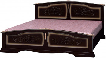 Кровать Елена из массива сосны 1600*2000 Орех в Тогучине - toguchin.mebel54.com | фото