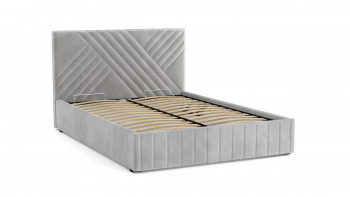 Кровать Гамма ш. 1400 (без основания для хранения) (велюр тенерифе грей) в Тогучине - toguchin.mebel54.com | фото