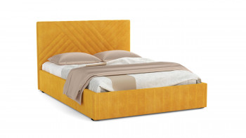 Кровать Гамма ш. 1400 (без основания для хранения) (велюр тенерифе куркума) в Тогучине - toguchin.mebel54.com | фото