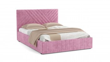 Кровать Гамма ш. 1400 (без основания для хранения) (велюр тенерифе розовый) в Тогучине - toguchin.mebel54.com | фото