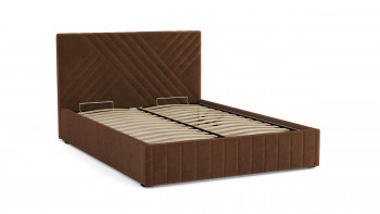Кровать Гамма ш. 1400 (без основания для хранения) (велюр тенерифе шоколад) в Тогучине - toguchin.mebel54.com | фото