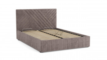 Кровать Гамма ш. 1400 (без основания для хранения) (велюр тенерифе стоун) в Тогучине - toguchin.mebel54.com | фото