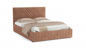 Кровать Гамма ш. 1400 (с основанием для хранения) (велюр тенерифе корица) в Тогучине - toguchin.mebel54.com | фото