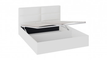 Кровать «Глосс» с мягкой обивкой и подъемным механизмом тип 1 (1400) (Белая) в Тогучине - toguchin.mebel54.com | фото