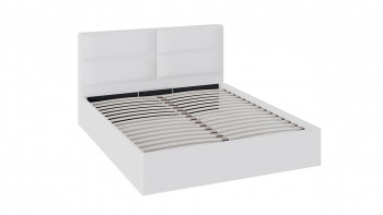 Кровать «Глосс» с мягкой обивкой и подъемным механизмом тип 1 (1600) (Белая) в Тогучине - toguchin.mebel54.com | фото