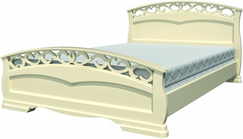 Кровать Грация-1 из массива сосны 1400*2000 Слоновая кость в Тогучине - toguchin.mebel54.com | фото