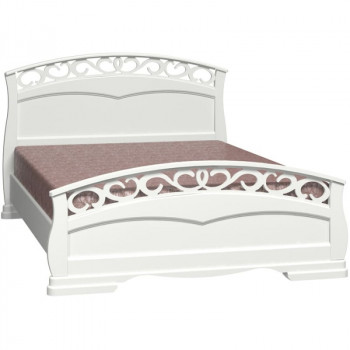 Кровать Грация-1 из массива сосны 900*2000 Белый античный в Тогучине - toguchin.mebel54.com | фото