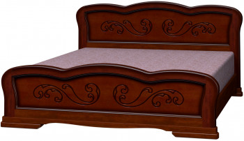 Кровать Карина-8 из массива сосны 1400*2000 Орех в Тогучине - toguchin.mebel54.com | фото