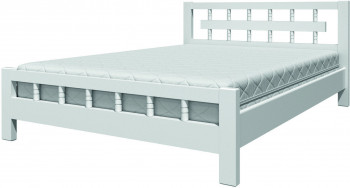 Кровать Натали-5 из массива сосны 900*2000 Белый античный в Тогучине - toguchin.mebel54.com | фото