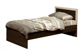 Кровать одинарная 21.55 (шир. 900) с настилом (венге/профиль дуб линдберг)/осн. в Тогучине - toguchin.mebel54.com | фото