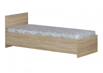 Кровать одинарная 800-2 без матраса (прямые спинки) Дуб Сонома в Тогучине - toguchin.mebel54.com | фото