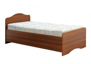 Кровать одинарная 900-1 без матраса (круглые спинки) Орех Таволато в Тогучине - toguchin.mebel54.com | фото