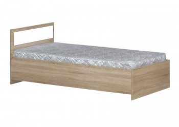 Кровать одинарная 900-2 без матраса (прямые спинки) Дуб Сонома в Тогучине - toguchin.mebel54.com | фото