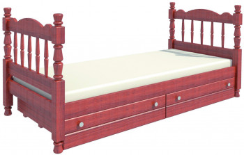 Кровать одинарная Аленка из массива сосны 800*1890 Орех в Тогучине - toguchin.mebel54.com | фото