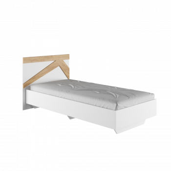 Кровать односпальная 0,9м Теодора (белый/дуб крафт золотой) в Тогучине - toguchin.mebel54.com | фото