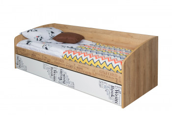 Кровать с 2 ящиками «Оксфорд» (Ривьера/Белый с рисунком) в Тогучине - toguchin.mebel54.com | фото