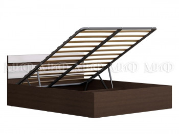 Кровать с подъемным механизмом Нэнси 1,4м (Венге/белый глянец) в Тогучине - toguchin.mebel54.com | фото