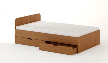 Кровать с ящиками 1200 (Бук темный) в Тогучине - toguchin.mebel54.com | фото