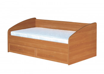 Кровать с ящиками с задней спинкой 900-1 без матраса Вишня Оксфорд в Тогучине - toguchin.mebel54.com | фото