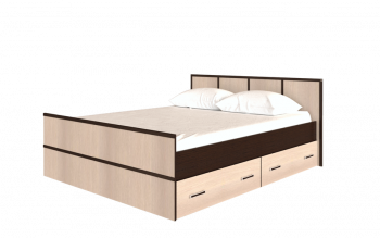 Кровать Сакура с настилом и ящиками 1,4 (Венге/Лоредо) в Тогучине - toguchin.mebel54.com | фото