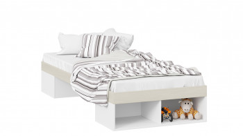 Кровать «Сканди»  Дуб Гарден/Белый в Тогучине - toguchin.mebel54.com | фото