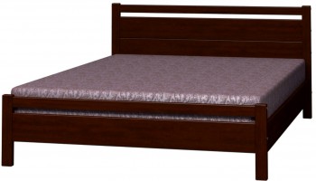 Кровать Вероника-1 из массива сосны 900*2000 Орех в Тогучине - toguchin.mebel54.com | фото