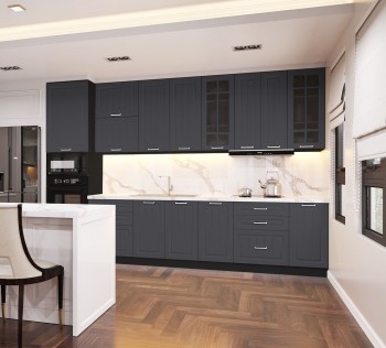 Кухонный гарнитур 1,8м Луксор высокие модули (Клен серый/корпус венге) в Тогучине - toguchin.mebel54.com | фото