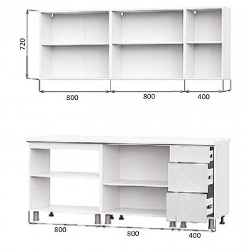 Кухонный гарнитур Модерн New 2 м (Белый глянец Бруно) в Тогучине - toguchin.mebel54.com | фото