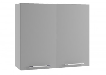 Квадро П 800 шкаф верхний (Белый софт/корпус Серый) в Тогучине - toguchin.mebel54.com | фото