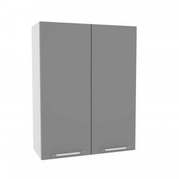 Квадро ВП 700 шкаф верхний высокий (Белый софт/корпус Серый) в Тогучине - toguchin.mebel54.com | фото