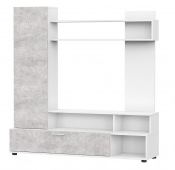 Мебель для гостиной "МГС 9" Белый / Цемент светлый в Тогучине - toguchin.mebel54.com | фото