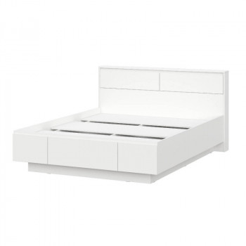 Модульная система "Одри" Кровать двойная (1,6х2,0) серия 3 Белый в Тогучине - toguchin.mebel54.com | фото