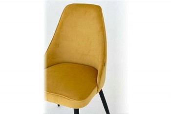 Набор стульев Милан 2 шт (желтый велюр/белый) в Тогучине - toguchin.mebel54.com | фото