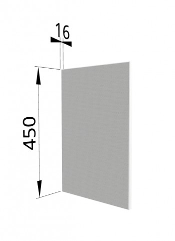 Панель торцевая (для шкафа горизонтального высокого) ВПГ Квадро (Белая кожа) в Тогучине - toguchin.mebel54.com | фото