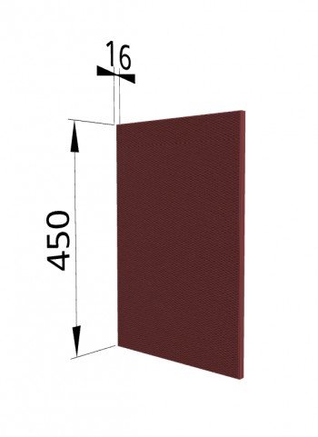 Панель торцевая (для шкафа горизонтального высокого) ВПГ Квадро (Красная кожа) в Тогучине - toguchin.mebel54.com | фото