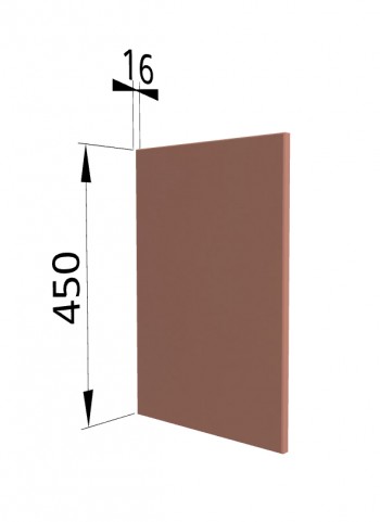 Панель торцевая (для шкафа горизонтального высокого) ВПГ Квадро (Персик софт) в Тогучине - toguchin.mebel54.com | фото