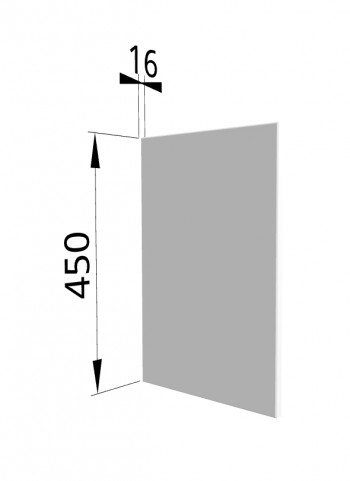 Панель торцевая (для шкафа горизонтального высокого) ВПГ Ройс (Белый софт) в Тогучине - toguchin.mebel54.com | фото
