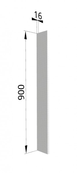 Панель торцевая (для шкафа торцевого верхнего высокого) ВПТ 400 Квадро (Белая кожа) в Тогучине - toguchin.mebel54.com | фото
