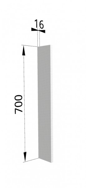 Панель торцевая (для шкафа верхнего торцевого высотой 700 мм) ПТ 400 Мелисса (Бежевый скин) в Тогучине - toguchin.mebel54.com | фото