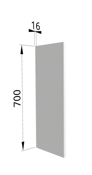 Панель торцевая (для шкафа верхнего высотой 700 мм) П Мелисса (Бежевый скин) в Тогучине - toguchin.mebel54.com | фото