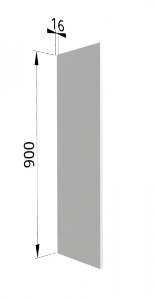 Панель торцевая (для шкафа верхнего высотой 900 мм) ВП Мелисса (Бежевый скин) в Тогучине - toguchin.mebel54.com | фото